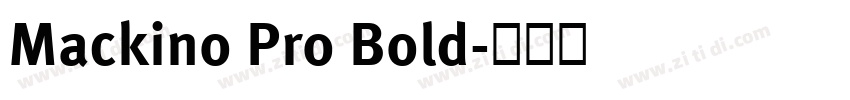 Mackino Pro Bold字体转换